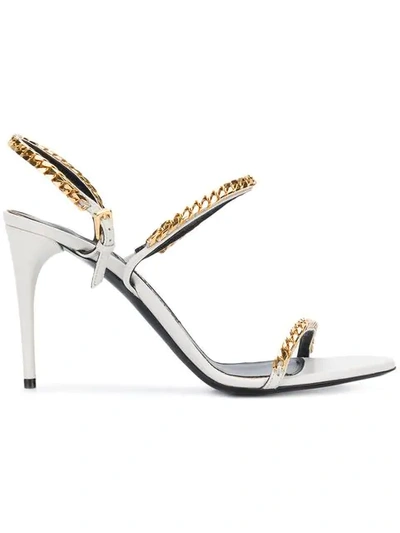 Tom Ford Chain Strap Sandals In White