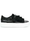 Kennel & Schmenger Sequin And Ruffle Trim Platform Sneakers In Black
