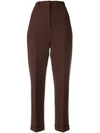 JACQUEMUS JACQUEMUS CREASED TAPERED TROUSERS - BROWN,182PA0118212938448