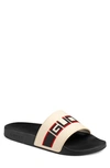 Gucci Off-white Pursuit Sport Slides In White/ Poppy/ Nero