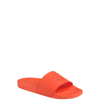 Gucci Men's Embossed Logo Slide Sandals In Arancio Orange