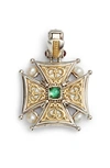 KONSTANTINO HESTIA TOPAZ CROSS PENDANT,STMK6971-175