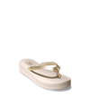 Cole Haan Lobster Wedge Flip Flop In Gold/ Pumice Stone Leather