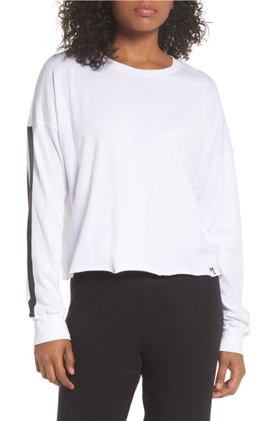 Michael Lauren Keegan Crop Lounge Tee In White