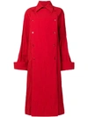 PORTS 1961 PORTS 1961 OVERSIZED TRENCH COAT - RED,PW218CDB52FCOU66812903071