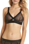 Dkny Sheer Mesh Triangle Bra In Black