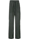 EX INFINITAS OFF THE GRID CHECKED DRAWSTRING TROUSERS,EXSS1813612811970