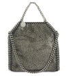 Stella Mccartney Falabella Tiny Baby Bella Shimmer Faux-suede Tote In Black