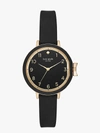 KATE SPADE BLACK SILICONE PARK ROW WATCH,ONE SIZE