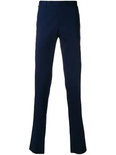 Canali Classic Tailored Trousers In Blue