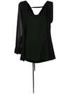 ANN DEMEULEMEESTER ANN DEMEULEMEESTER ONE SHOULDER BLOUSE - BLACK,18011804P15009812923560