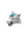 GUCCI METALLIC ANGER FOREST STERLING SILVER WOLF HEAD RING,511875J874912753246