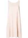 ANTONELLI ANTONELLI DEEP V BACK RELAXED FIT DAY DRESS - PINK,NINFEA377B12948991