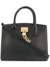 DKNY DKNY ZIP TOP GOLD-TONE CHARM TOTE BAG - BLACK,R81AH28012951403