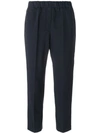INCOTEX INCOTEX CROPPED TAILORED TROUSERS - BLUE,175647D620712801723