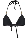 Heidi Klein Core Textured Rope Padded Triangle Bikini Top In Black