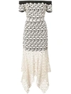NICOLE MILLER LACE LAYERED STRAPLESS DRESS,CF1022612950526