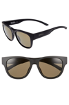 Smith Rounder 52mm Chromapop Polarized Sunglasses In Matte Black