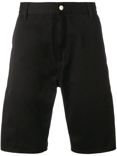 Carhartt Logo-patch Knee-length Bermuda Shorts In Black