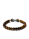 DAVID YURMAN STERLING SILVER SPIRITUAL BEADS TIGER EYE BRACELET,B05375MSSBTE12930324