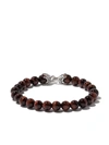 DAVID YURMAN STERLING SILVER SPIRITUAL BEADS TIGER EYE BRACELET,B05375MSSBRE12930325