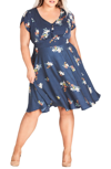 CITY CHIC SWEET SPOT FLORAL FIT & FLARE DRESS,00139964