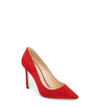 Jimmy Choo Romy 100mm Suede Point-toe Pumps In Red Suede