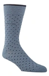 Calvin Klein Dot Socks In Stonewash Heather/ Navy