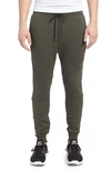 Nike Tech Fleece Jogger Pants In Sequoia/ Heather/ Black