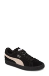 Puma Varsity Suede Platform Sneakers In  Black