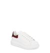 Alexander Mcqueen Oversized Sole Sneakers In White/ Burgundy