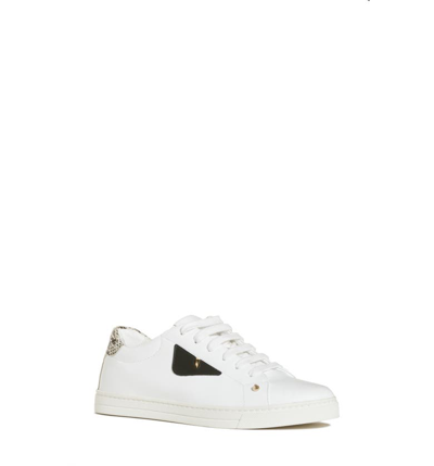 Fendi Monster White Leather Trainers