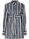 MARTIN GRANT STRIPED BELTED PLAYSUIT,E18P01IN0712912306