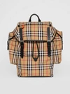 BURBERRY Vintage Check and Leather Backpack,40775221