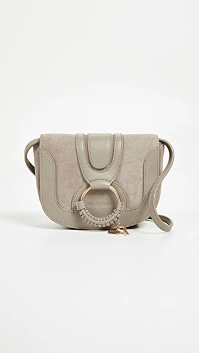 SEE BY CHLOÉ HANA MINI SADDLE BAG MOTTY GREY,SEECL41801