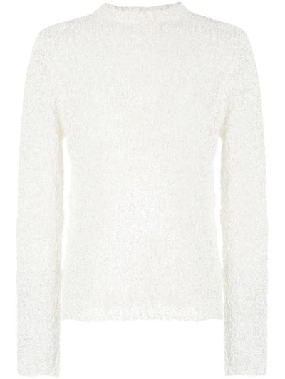 Our Legacy Textured Loose Knit Jumper In White