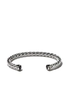 DAVID YURMAN STERLING SILVER CABLE CUFF ONYX BRACELET,B15829MSSBBO12930284