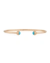 PIAGET 18K ROSE GOLD POSSESSION OPEN BANGLE WITH TURQUOISE,PROD210460004