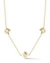 MISENO MOTHER-OF-PEARL THREE-STATION NECKLACE IN 18K YELLOW GOLD,PROD204430086