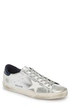 Golden Goose 'superstar' Sneaker In Silver/ Blue/ White