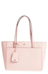 TORY BURCH SMALL ROBINSON LEATHER TOTE - PINK,48380
