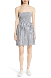 ATM ANTHONY THOMAS MELILLO RUCHED COTTON POPLIN DRESS,AW7100-JS5