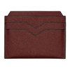 VALEXTRA VALEXTRA BURGUNDY 4CC CARD HOLDER,V8L77-28