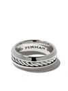 DAVID YURMAN STERLING SILVER CABLE INSET BAND RING,R15744MSS12930286