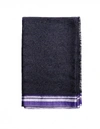 HAIDER ACKERMANN Black and Purple Silk Scarf,183-4506-241-053