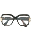 Cazal Oversize Glasses In Brown