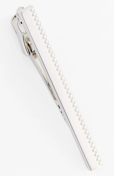 Tateossian Textured Gunmetal Brass Tie Bar In Dark Grey
