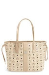 Mcm Medium Liz Reversible Shopper - Beige In Beige