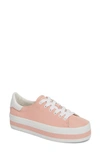 Alice And Olivia Ezra Printed Canvas Lace-up Platform Low-top Sneakers In Multi
