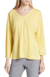 EILEEN FISHER ORGANIC LINEN TOP,S8IZO-T4503M